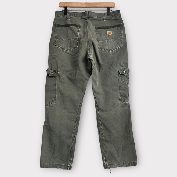 Carhartt Pants Carhartt Distressed Ripstop Cargo Work Pants Moss
